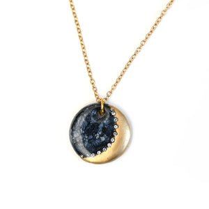 Gold Crescent & Stars Necklace