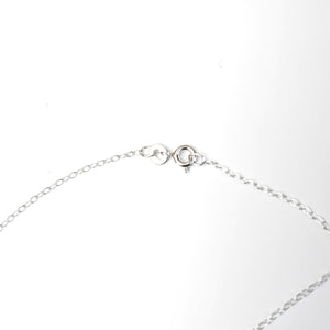 Medium Silver Crescent 3 Star Necklace