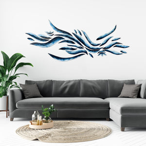 Pacific Blues 94x38" Wall Sculpture