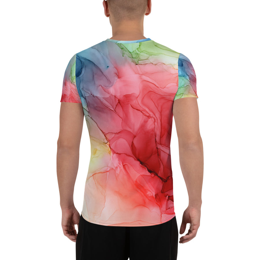 Rainbow Pop Men's Athletic T-shirt