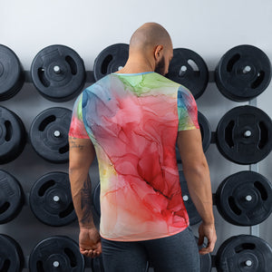 Rainbow Pop Men's Athletic T-shirt