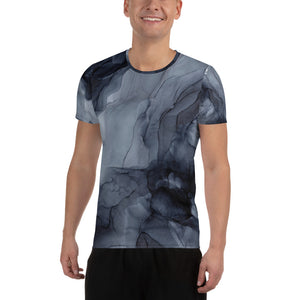 Dark Ripple Men's Athletic T-shirt