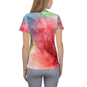 Rainbow Pop Women's Athletic T-shirt