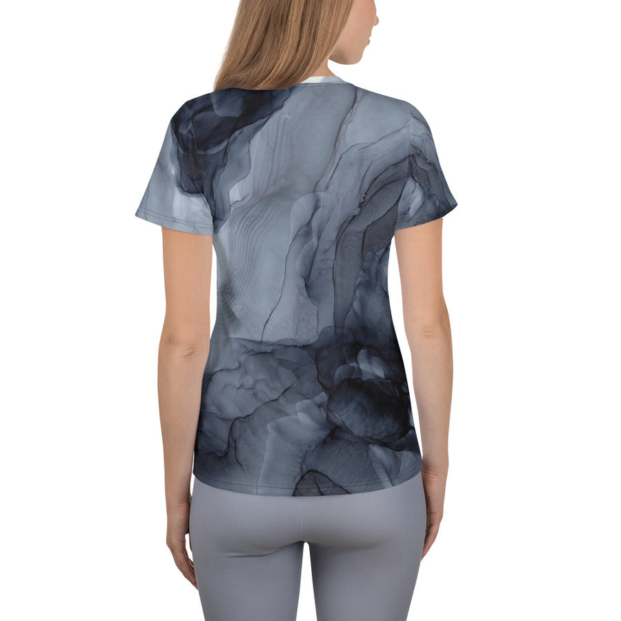 Dark Ripple Women's Athletic T-shirt