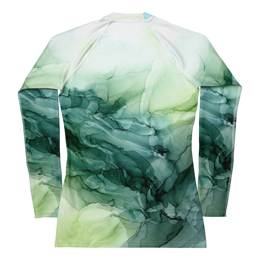 Green Botanical Women's SPF Long Sleeve/ Rash Guard