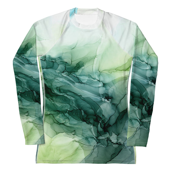 Green Botanical Women's SPF Long Sleeve/ Rash Guard