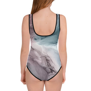 Mauve & Blue Youth Swimsuit