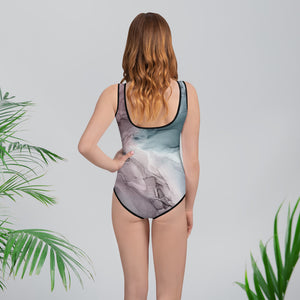 Mauve & Blue Youth Swimsuit